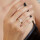 Ring Set 3er Set Boho Goldringe mit Herz Zirkon