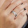 Ring Set 3er Set Boho Goldringe mit Herz Zirkon