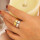 Ring Ella Herzchen Strass 6 mm breit Titanstahl