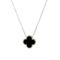 Halskette Cloverleaf Black