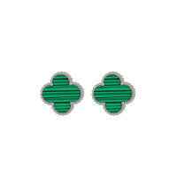 Ohrstecker Cloverleaf Green