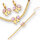 Schmuck Set Rosa Schleife 18 K Vergoldet