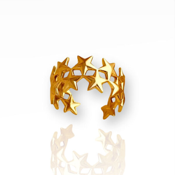 Ring Stars 18 K Vergoldet