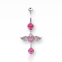 Pink Heart Piercing Bauchnabelpiercing I Chirurgenstahl