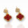 Ohrringe Ohrstecker Cloverleaf Deluxe Kleeblatt Red