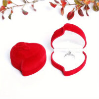 Geschenk Box für Ring Rotes Herz mit Rose